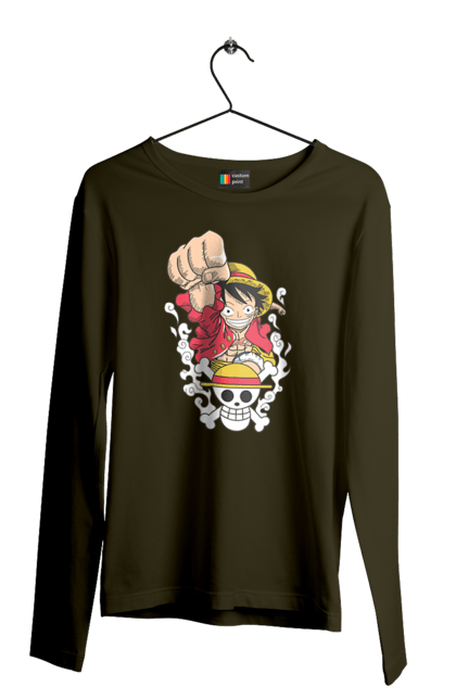 Men's longsleeve with prints One Piece Luffy. Anime, luffy, manga, monkey de luffy, one piece, pirates. 2070702