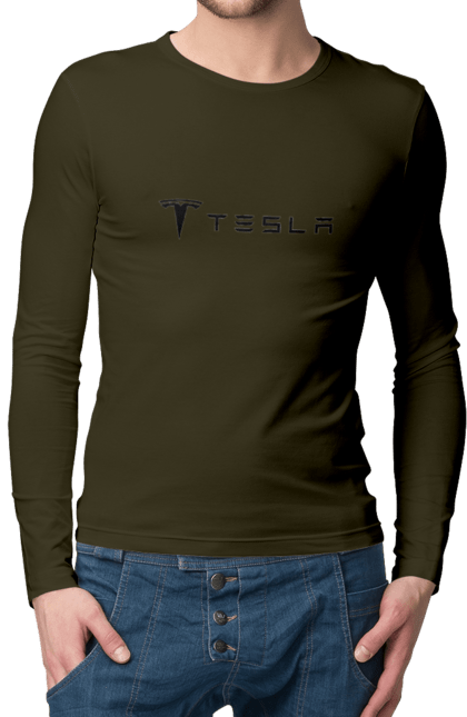 Men`s longsleeve with prints Tesla. Tesla. 2070702