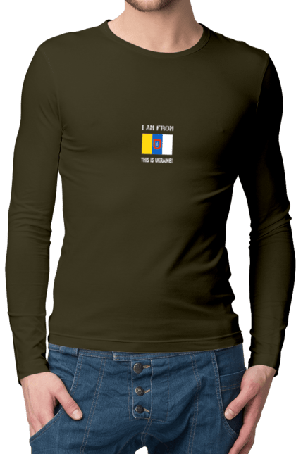 Мужской лонгслив с принтом Флаг Одесской области. City, flag, odesa, region, украина. 2070702