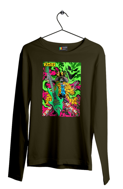 Men`s longsleeve with prints One Piece Brook. Anime, brook, manga, one piece, soul king, straw hat pirates. 2070702