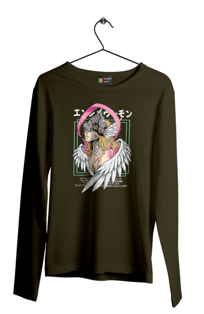 Men's longsleeve with prints Digimon Angewomon. Angewomon, bandai, digimon, digital monsters, media franchise, virtual pets. 2070702