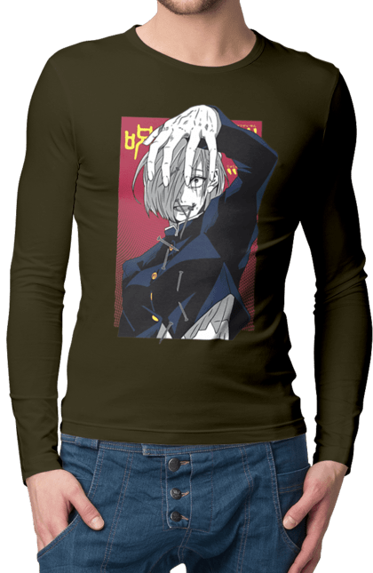 Men's longsleeve with prints Jujutsu Kaisen Nobara. Anime, dark fantasy, jujutsu kaisen, magic battle, manga, mystic, nobara, nobara kugisaki. 2070702