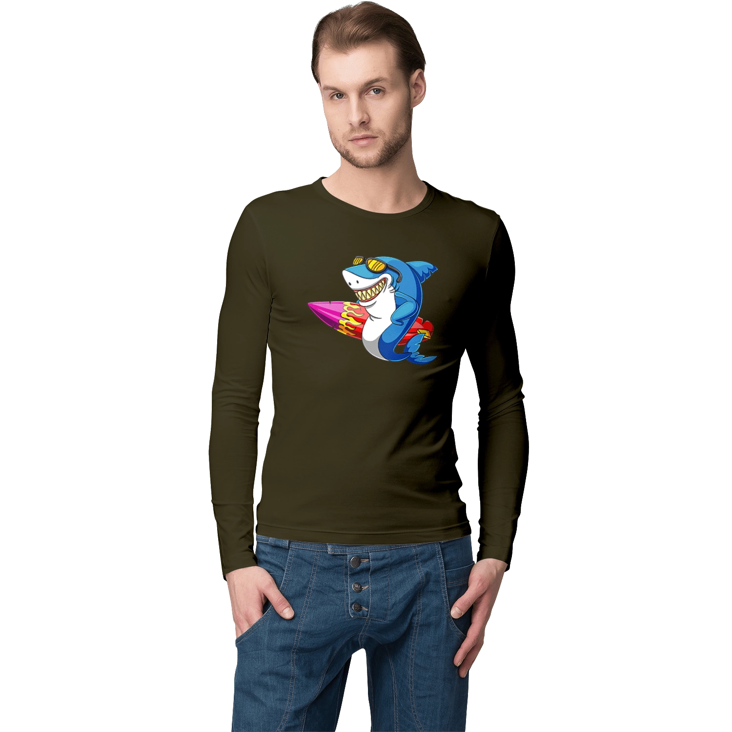 Shark With Glasses Surfing