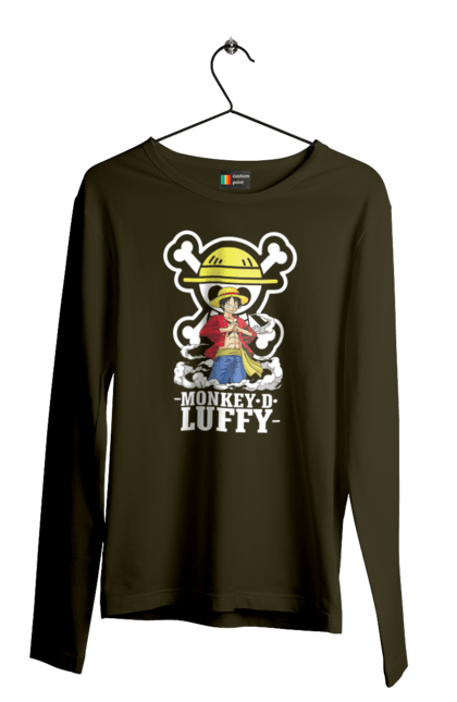 Чоловічій лонгслів з принтом "Ван Піс Луффі". Luffy, one piece, аніме, ван піс, великий куш, луффі, манга, монки де луффі, пірати. 2070702