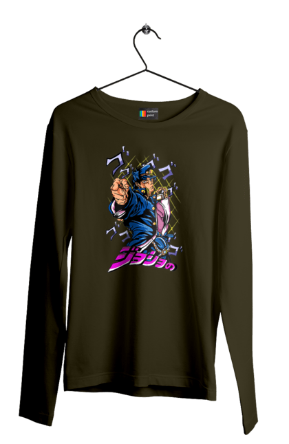 Чоловічій лонгслів з принтом "ДжоДжо Джотаро". Jojo, jojo’s bizarre adventure, jotaro, jotaro kujo, аніме, джотаро, джотаро куджо, манга, неймовірні пригоди джоджо. 2070702