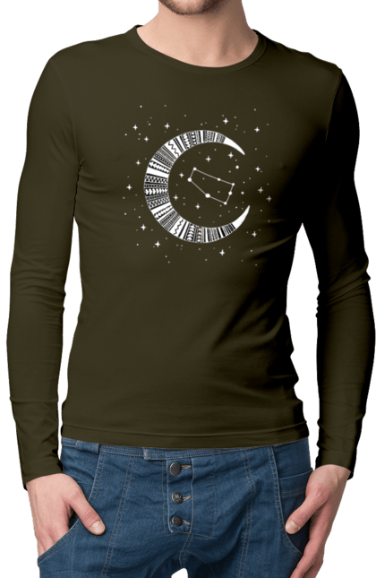 Men`s longsleeve with prints Gemini. Constellation, gemini, horoscope, sign, twins, zodiac, zodiac sign. 2070702