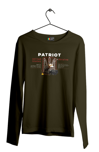 Men`s longsleeve with prints Patriot. Caesar, himars, patriot, weapon, zaluzhny. 2070702