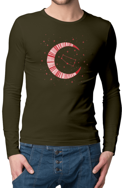 Men`s longsleeve with prints Gemini. Constellation, gemini, horoscope, sign, twins, zodiac, zodiac sign. 2070702