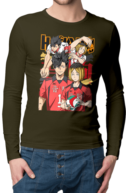 Men's longsleeve with prints Haikyu!! Kuroo and Kenma. Anime, haikyu, kenma, kuroo, manga, sports anime, volleyball. 2070702