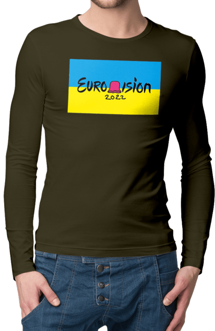 Чоловічий лонгслів з принтом "Євробачення за KALUSH Orchestra". Kalush orchestra, stefania, азов, врятувати азовсталь, врятувати захисників азовсталі, євробачення, звільнити, маріуполь, наші захисники, перемога, свобода. 2070702