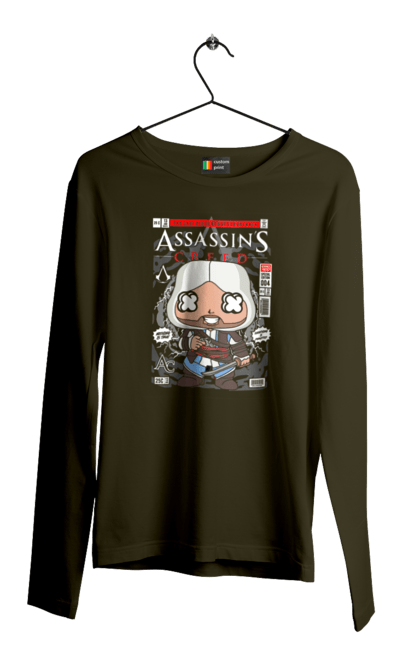 Чоловічій лонгслів з принтом "Assasin Creed". Вбивця, віровчення, гра, кредо ассасину, убісофт. Funkotee
