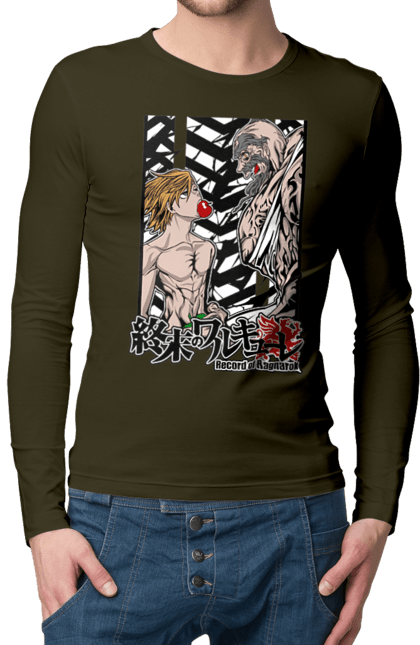 Men's longsleeve with prints Record of Ragnarok Adam vs Zeus. Adam, anime, comics, manga, netflix, record of ragnarok, zeus. 2070702