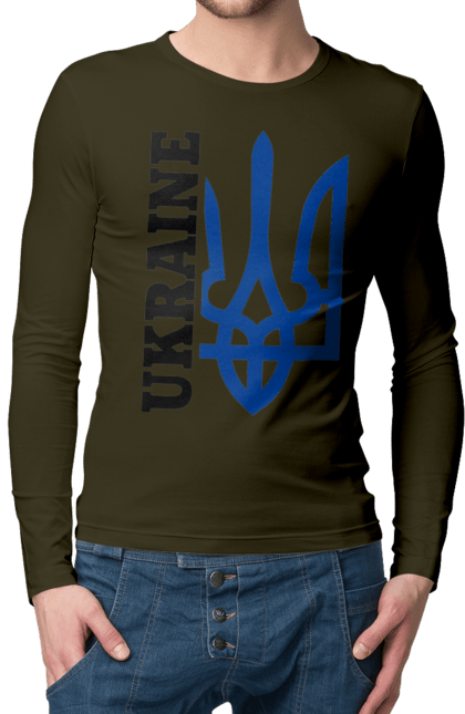 Чоловічий лонгслів з принтом "Герб України". Герб, україна. 2070702