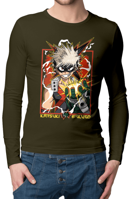 Men's longsleeve with prints My hero academy Bakugo. Anime, bakugo, katsuki, katsuki bakugo, manga, mga, my hero academy, yue academy. 2070702