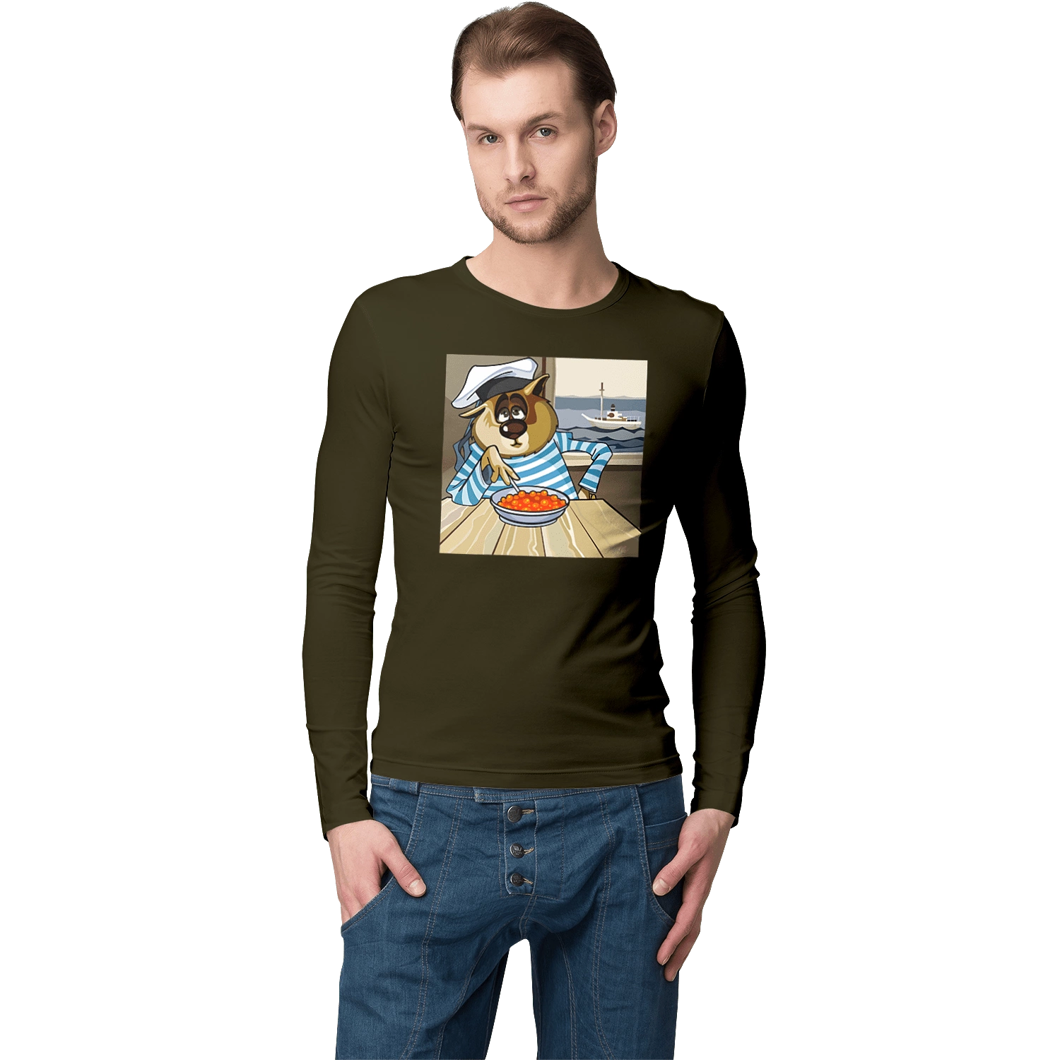 Cat Sailor, On The Ship Eats Red Caviar