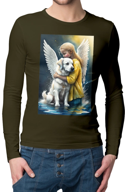 Girl and dog angel [memorial to dead animals]