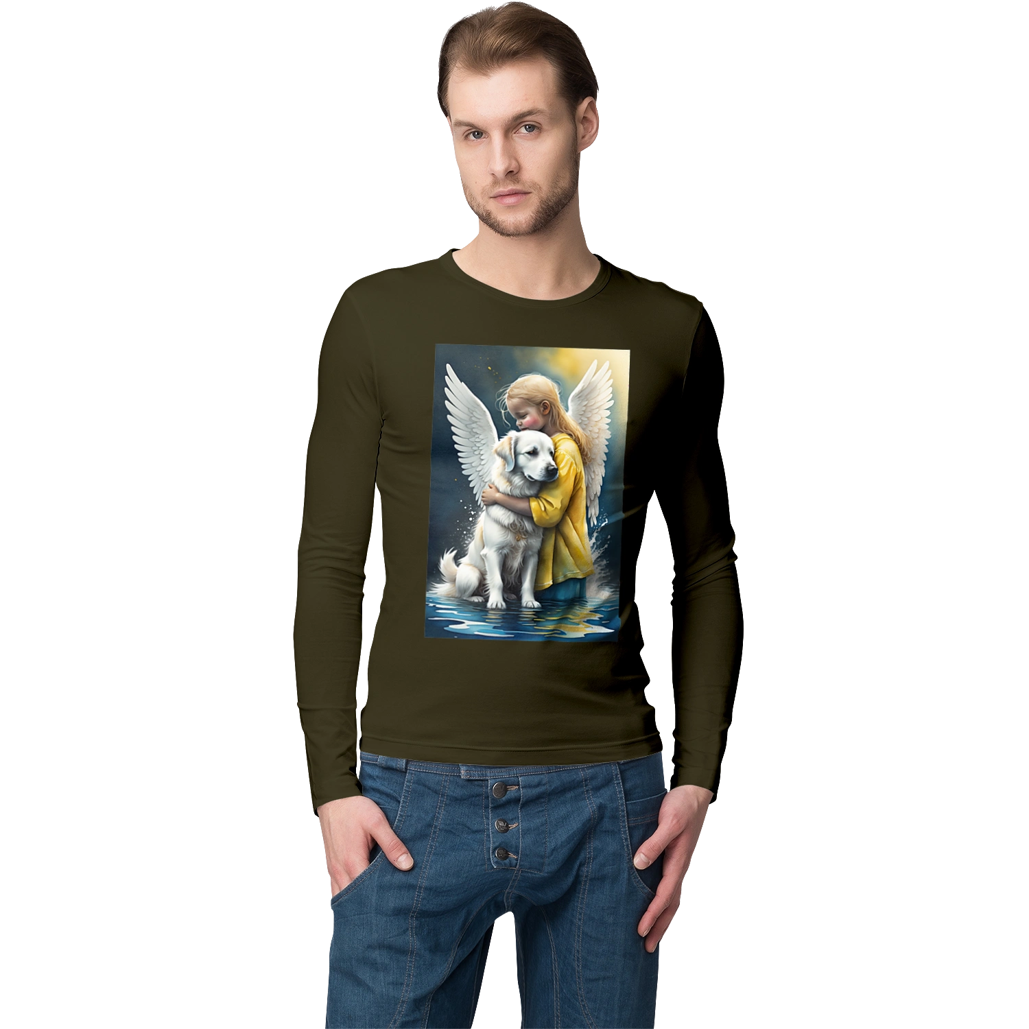 Girl and dog angel [memorial to dead animals]