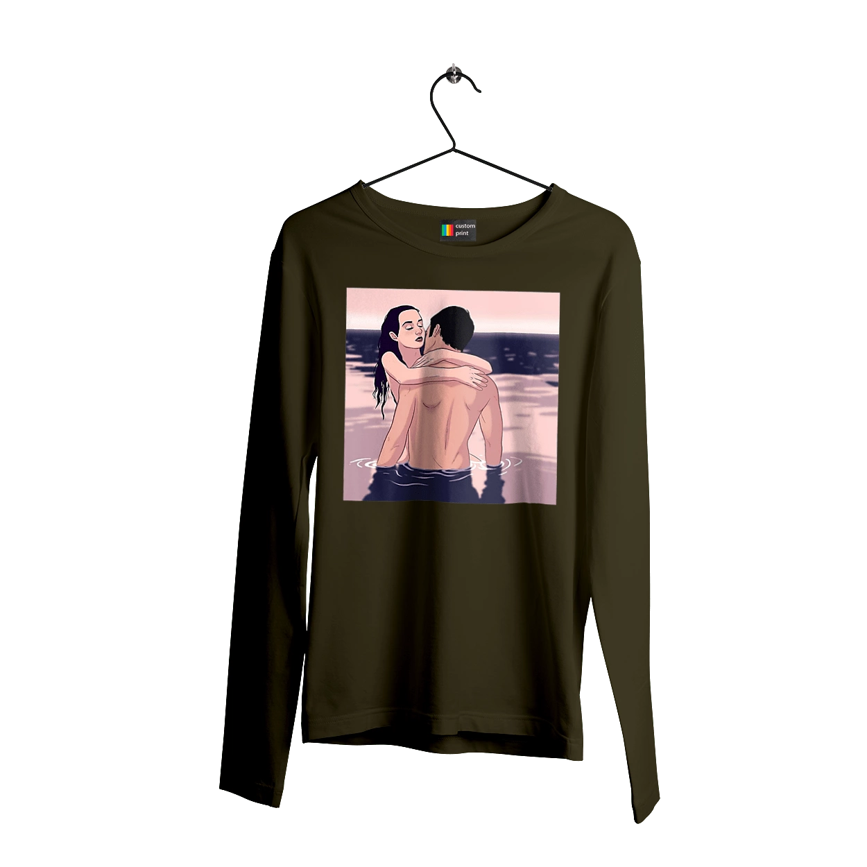 Couple Hugging In The River