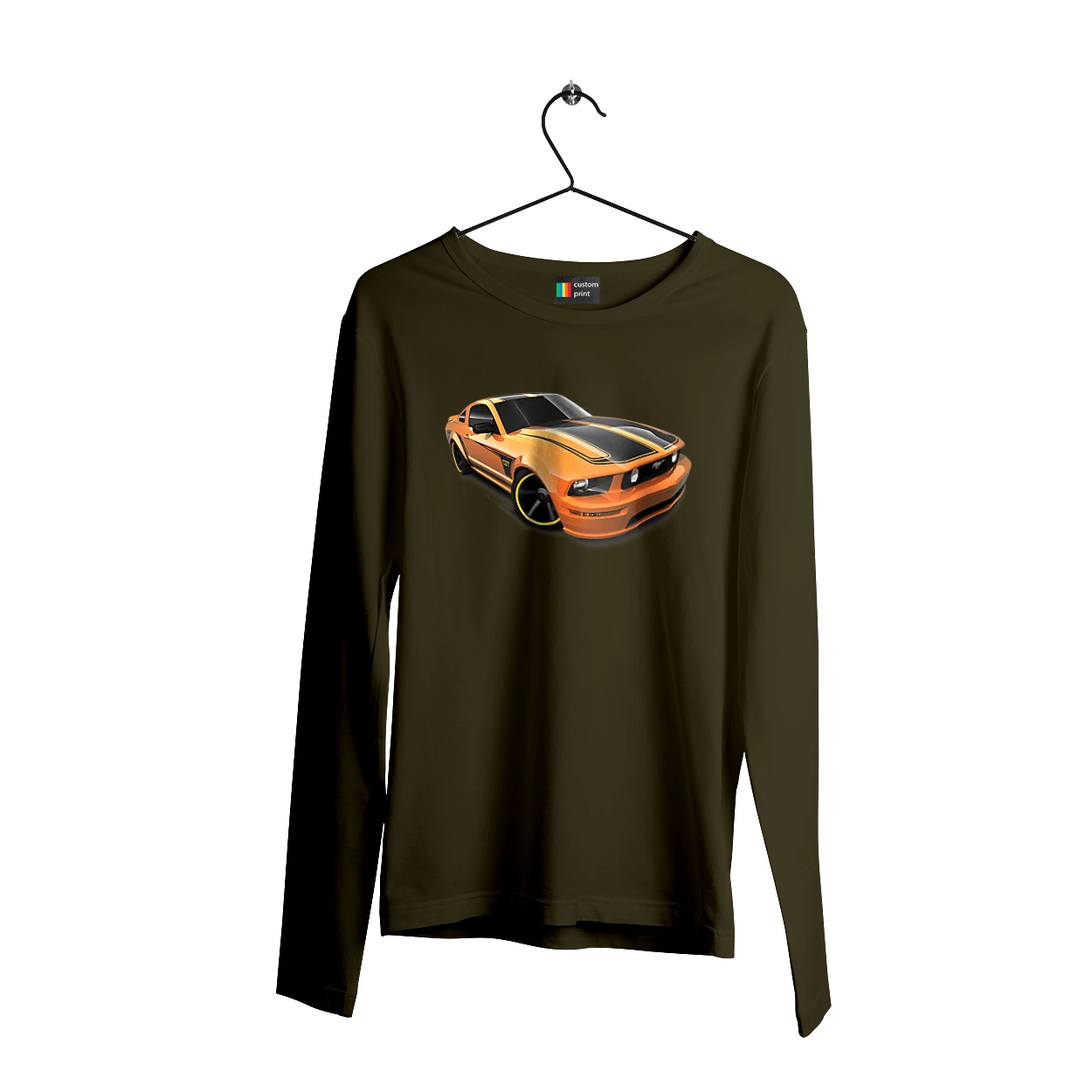 Orange, high speed car