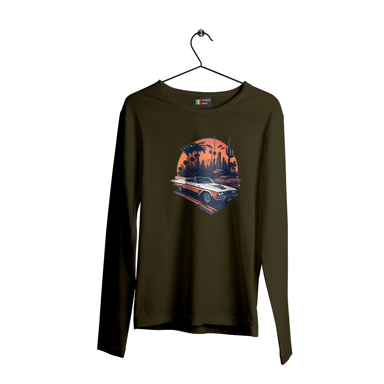 Beautiful car at sunset