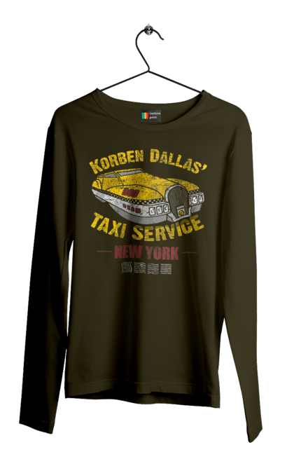 Чоловічий лонгслів з принтом "П`ятий елемент | Корбан Даллас | Таксі сервіс". Корбан даллас, нью йорк, п`ятий елемент, сервіс таксі, таксі. 2070702