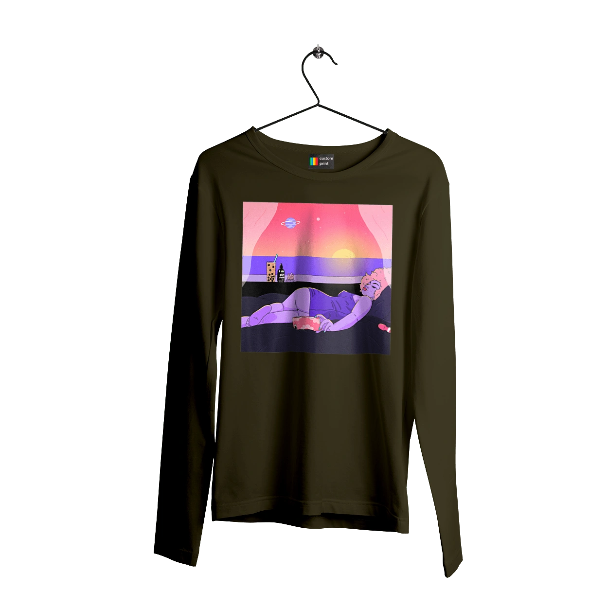 Purple Girl On Vacation