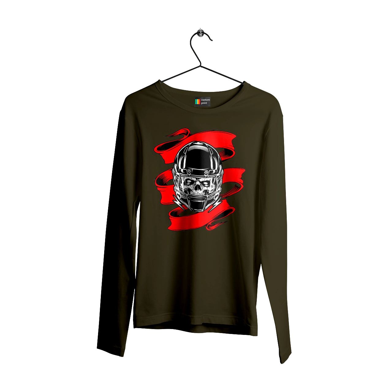 Skull in a motorcycle helmet