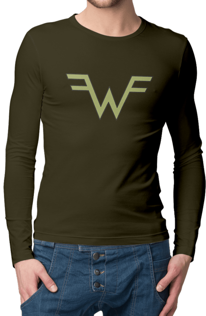 Men's longsleeve with prints Weezer. Alternative rock, group, indie rock, music, pop rock, power pop, rock, weezer. 2070702