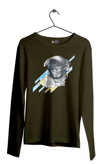 Чоловічий лонгслів з принтом "Слава збройним силам України". День захисника, день захистиць, марка, подяка, слава зсу, укрпошта. 2070702