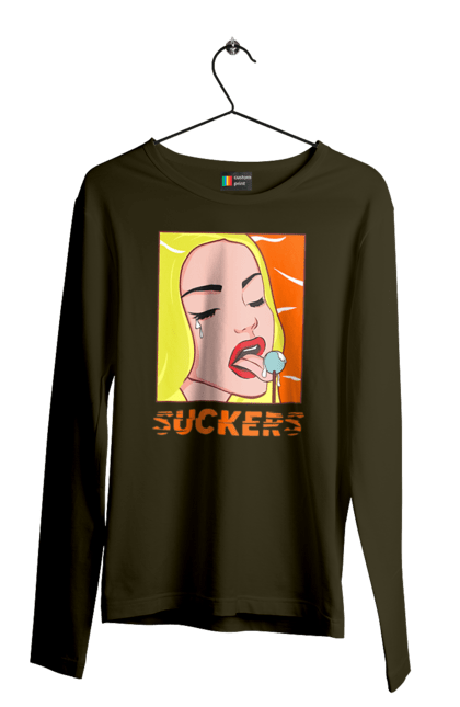 Чоловічий лонгслів з принтом "Чупа чупс". Гумор, мем, прикольна, сакерс, смішна, чупа чупс. 2070702