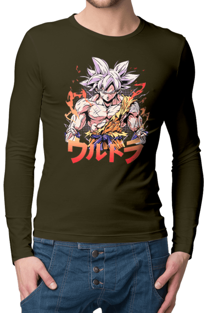 Men's longsleeve with prints Dragon Ball Son Goku. Anime, dragon ball, goku, manga, son goku, tv series. 2070702