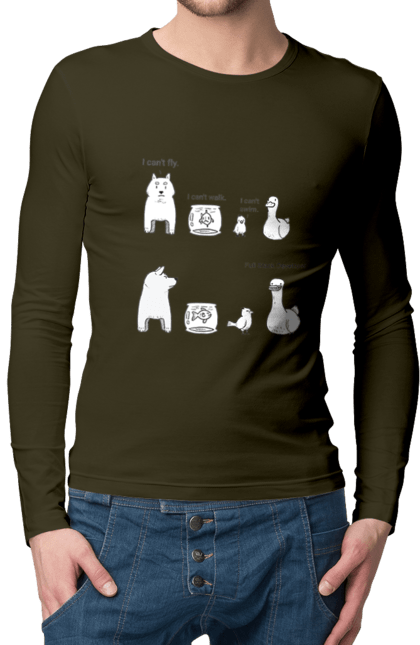 Чоловічий лонгслів з принтом "Full Stack Developer". Айті, айтішник, бекенд, гумор, код, кодити, програміст, програмування, фронтенд, фулстек. 2070702