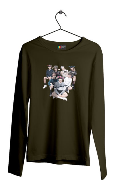 Чоловічій лонгслів з принтом "БТС". Bts, j-hope, jimin, jin, jungkook, k-pop, suga, к поп, корея. CustomPrint.market