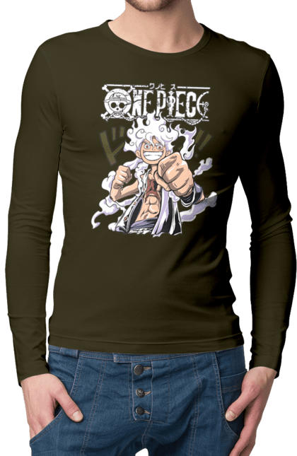 Men's longsleeve with prints One Piece Luffy. Anime, luffy, manga, monkey de luffy, one piece, pirates. 2070702