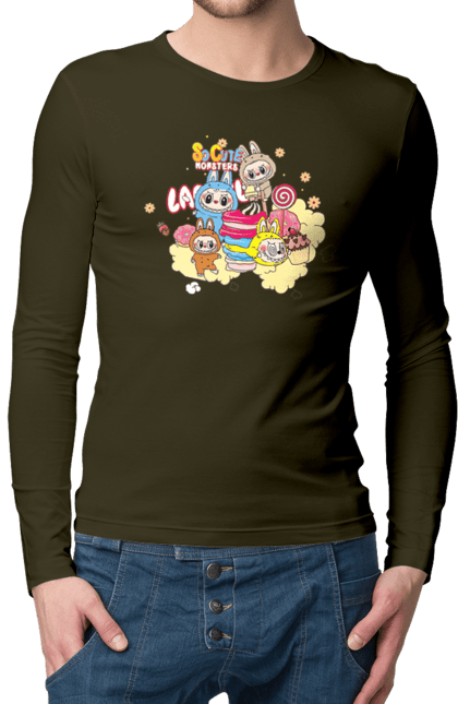 Чоловічий лонгслів з принтом "Labubu". Labubu, weird cute, іграшки, лабубу. 2070702