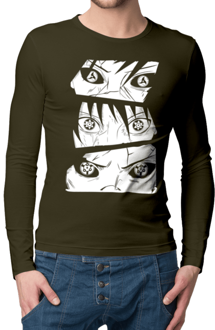 Men's longsleeve with prints Naruto Uchiha. Anime, manga, naruto, sasuke, sasuke uchiha, uchiha. 2070702