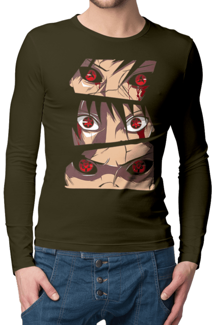 Men's longsleeve with prints Naruto Uchiha. Anime, manga, naruto, sasuke, sasuke uchiha, uchiha. 2070702