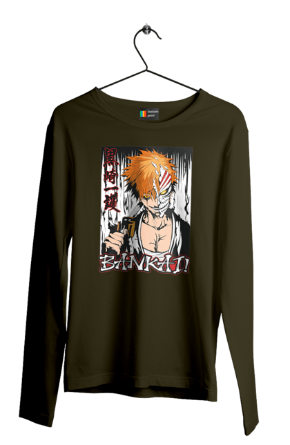 Чоловічій лонгслів з принтом "Бліч Куросакі Ічіґо". Anime, bleach, ichigo kurosaki, manga, аніме, бліч, ічіго, куросакі ічіґо, манга. 2070702