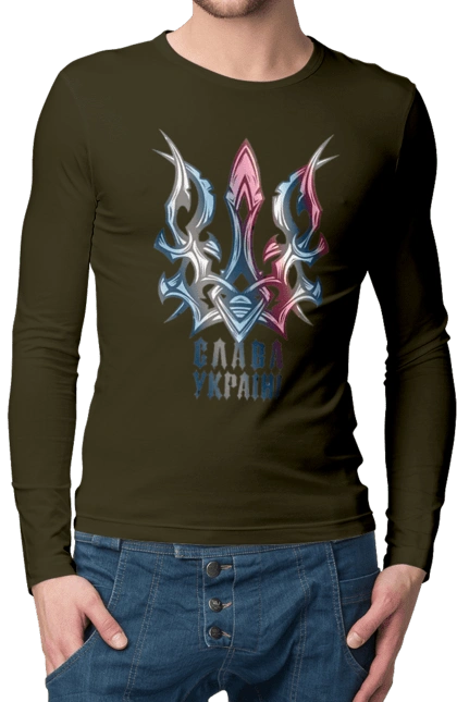 Трезубец слава Украине цветной