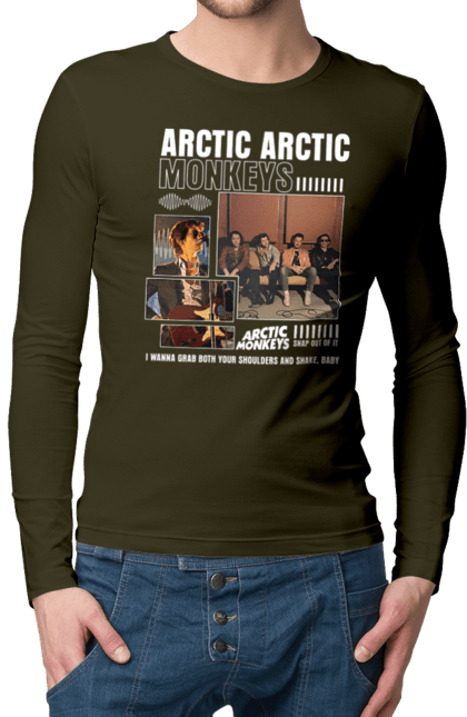 Men's longsleeve with prints Arctic Monkeys. Arctic monkeys, garage rock, group, indie rock, music, post-punk revival, psychedelic rock, rock. 2070702