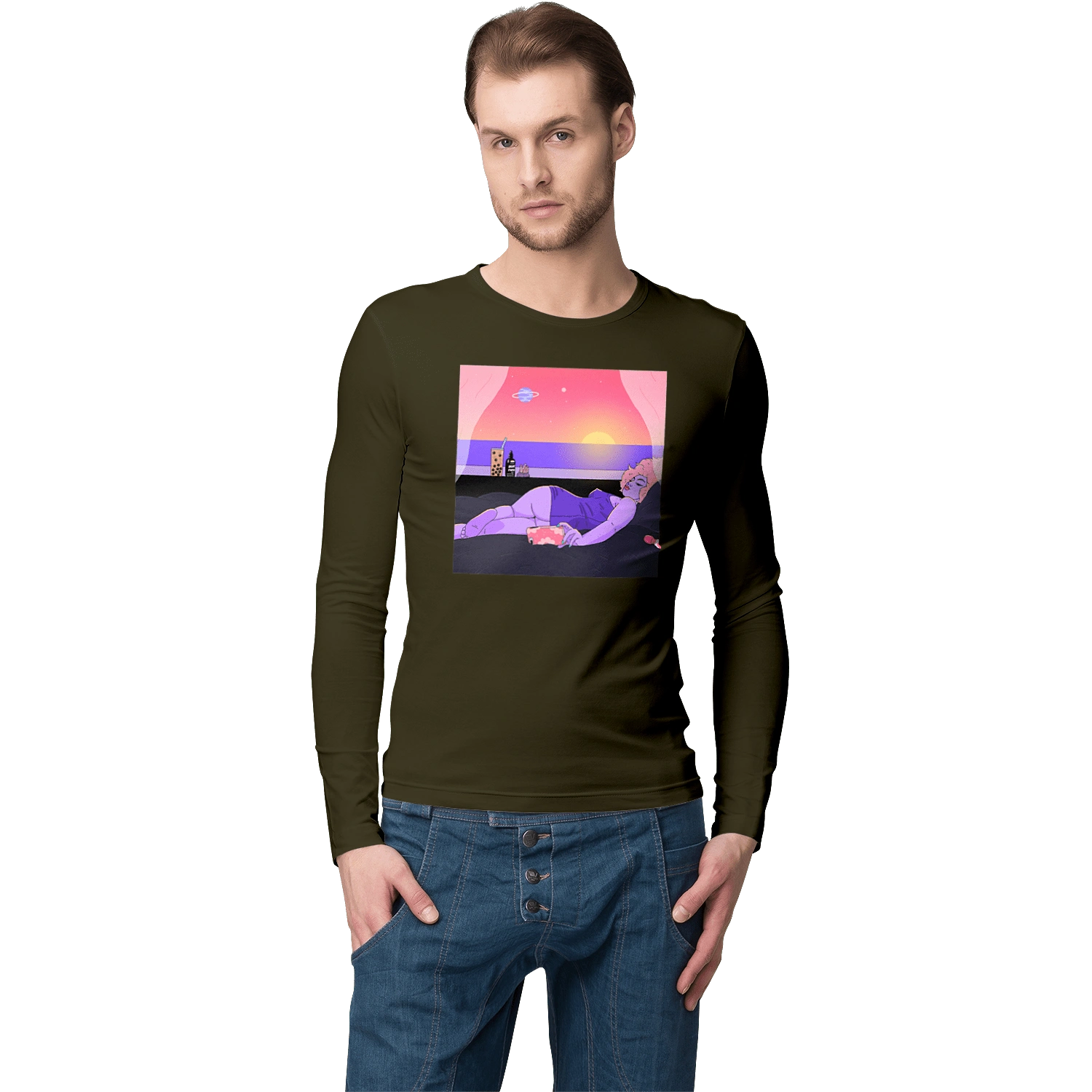 Purple Girl On Vacation