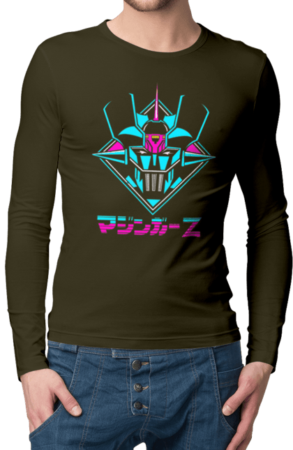 Men's longsleeve with prints Mazinger Z Grendizer. Anime, goldorak, goldrake, grendizer, manga, mazinger z, mecha, robots. 2070702