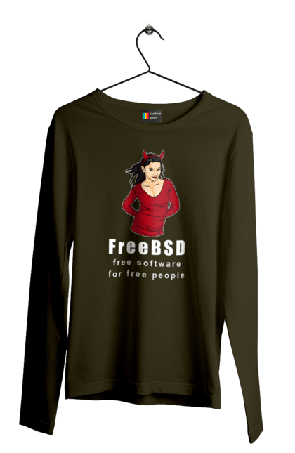 Чоловічий лонгслів з принтом "Freebsd Для Вільних". Bsd, freebsd, unix, адміністратор, айті, айтішник, безкоштовна, безкоштовно, бестія, білий, вільна, демон, демонесса, доступність, незалежність, операційна система, ос, програміст, програмне забезпечення, свобода, сисадмін, система, системний адміністратор, софт, текст, червоний. 2070702