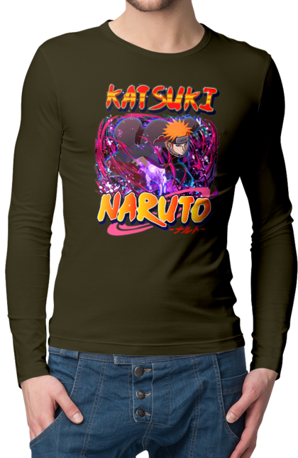 Men's longsleeve with prints Naruto Yahiko. Akatsuki, anime, character, manga, naruto, ninja, pain, tv series, yahiko. 2070702