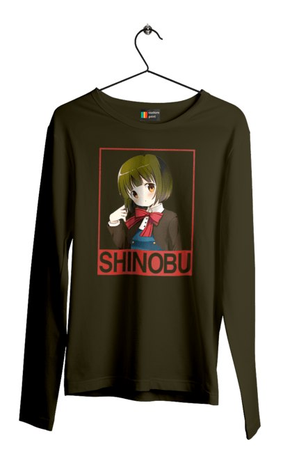 Men's longsleeve with prints Kiniro Mosaic Shinobu Omiya. Anime, gold mosaic, kiniro mosaic, kinmoza, manga, shinobu, shinobu omiya. 2070702