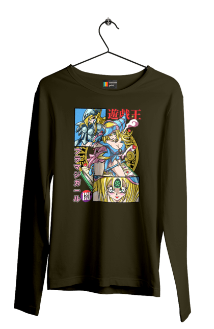 Men's longsleeve with prints Yu Gi Oh! Dark Magician Girl. Anime, black magician, dark magician, dark magician girl, manga, yu gi oh, yugio. 2070702