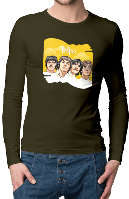 Men's longsleeve with prints The Beatles. Beatles, george harrison, john lennon, liverpool four, music, paul mccartney, ringo starr. 2070702