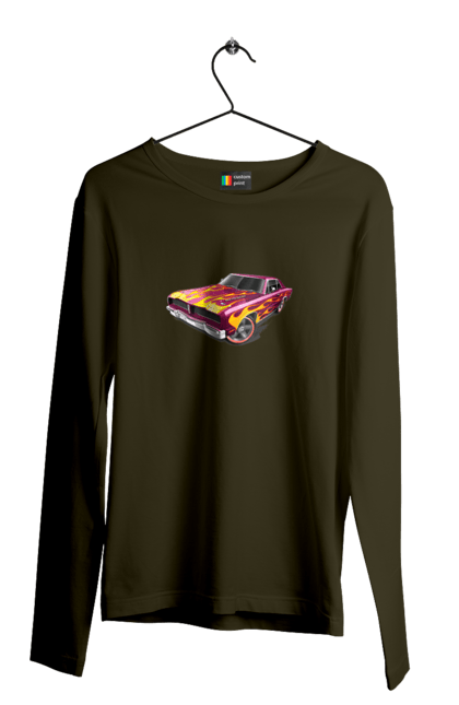 Men`s longsleeve with prints Custom car. Airbrushing, auto, by custom, car, fire, flame, machine, tuning. 2070702