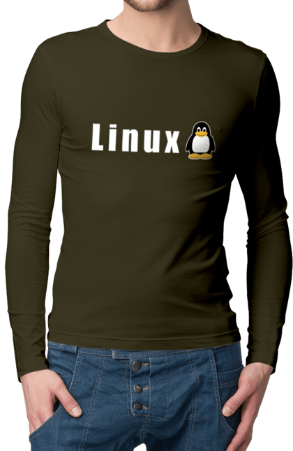 Чоловічий лонгслів з принтом "Linux". Linux, адміністратор, айті, айтішник, безкоштовна, безкоштовно, білий, вільна, доступність, комерційна, незалежність, операційна система, ос, пінгвін, програміст, програмне забезпечення, свобода, сервер, сисадмін, система, системний адміністратор, софт, текст. 2070702
