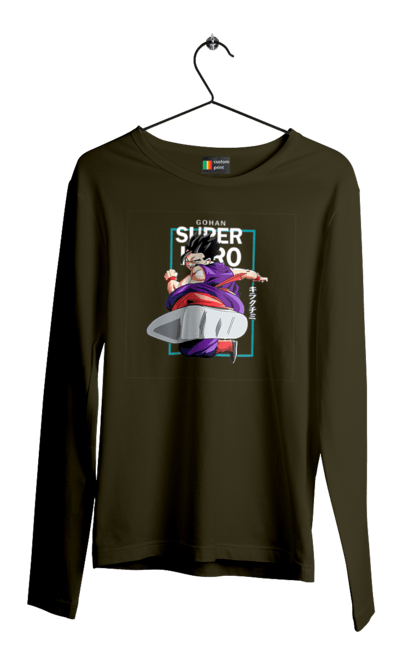 Men's longsleeve with prints Dragon Ball Gohan. Anime, dragon ball, dragon ball superhero, gohan, manga, son gohan, tv series. 2070702